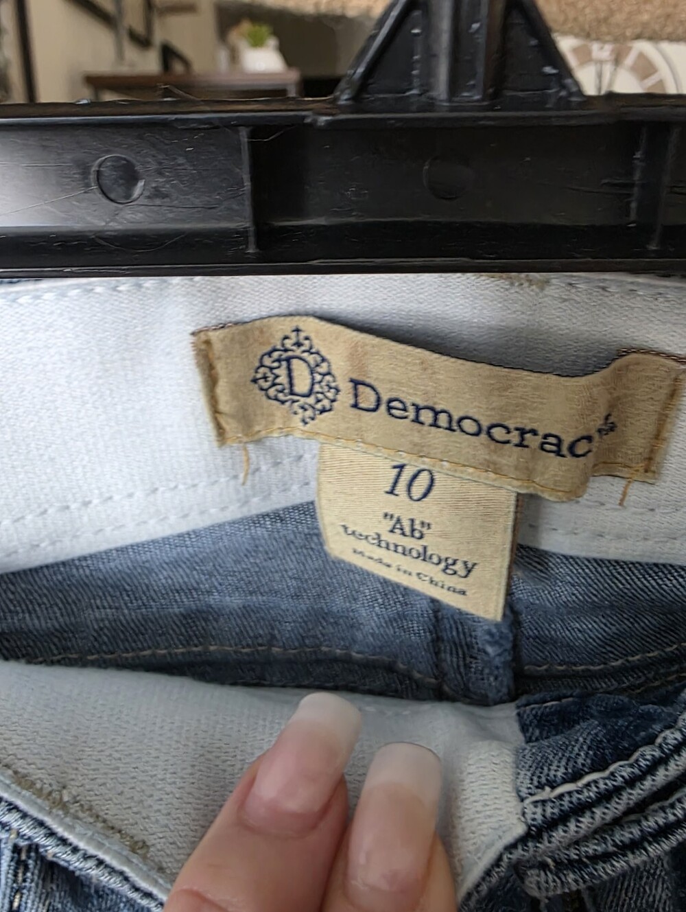 Democracy Light Blue Denim Jeans with Label Detail
